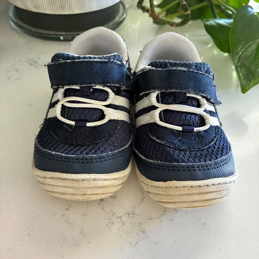 Stride Rite Sneakers Sz 5 Ivan Hook Loop Athletic Sporty Toddler First Walkers